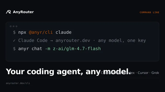 AnyRouter CLI screenshot