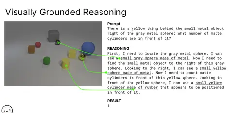 Moondream 3 Preview answering a visual reasoning question about an image