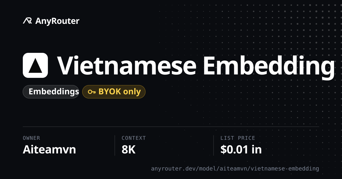Vietnamese Embedding share card