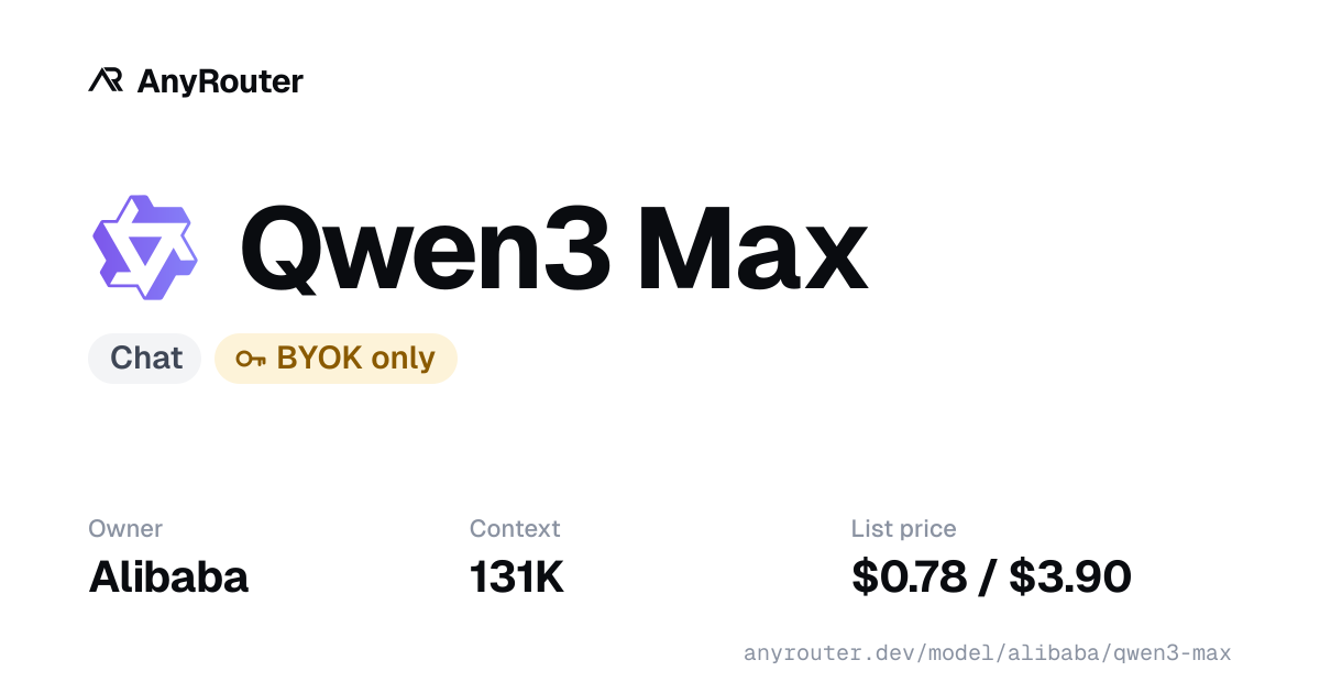 Qwen3 Max share card