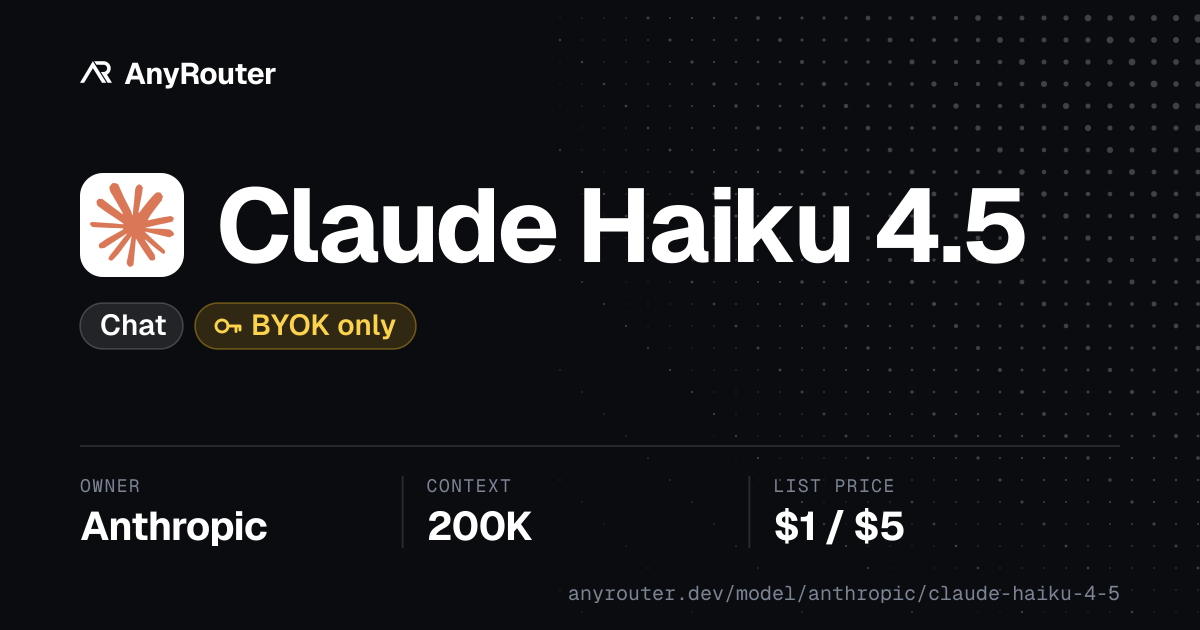 Claude Haiku 4.5 share card