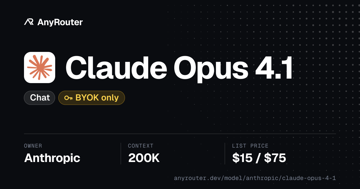 Claude Opus 4.1 share card