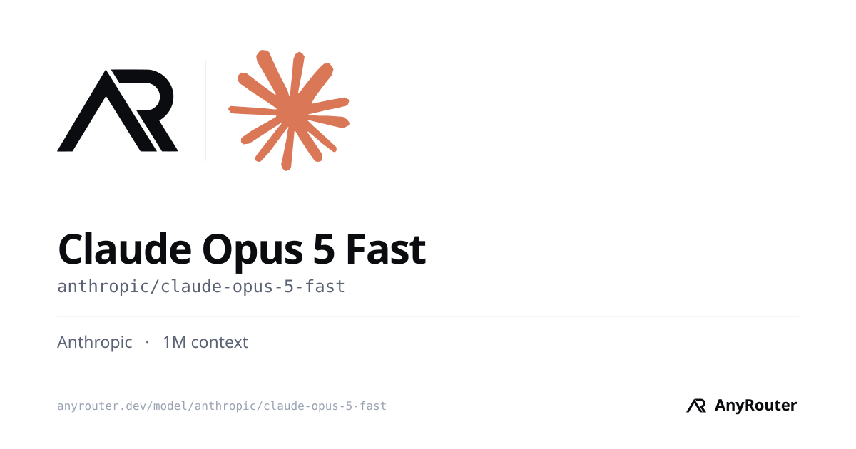 Claude Opus 5 Fast share card