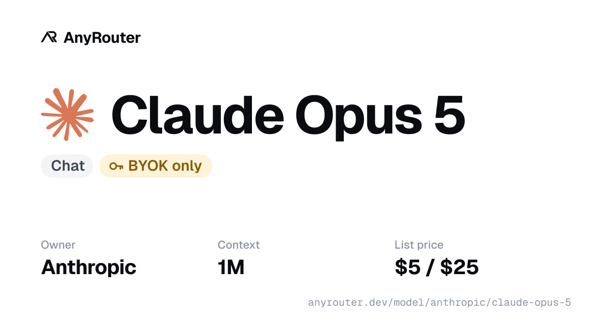 Claude Opus 5 share card