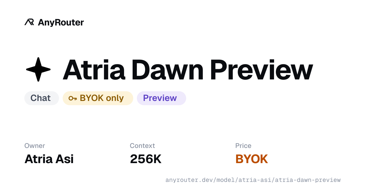 Atria Dawn Preview share card