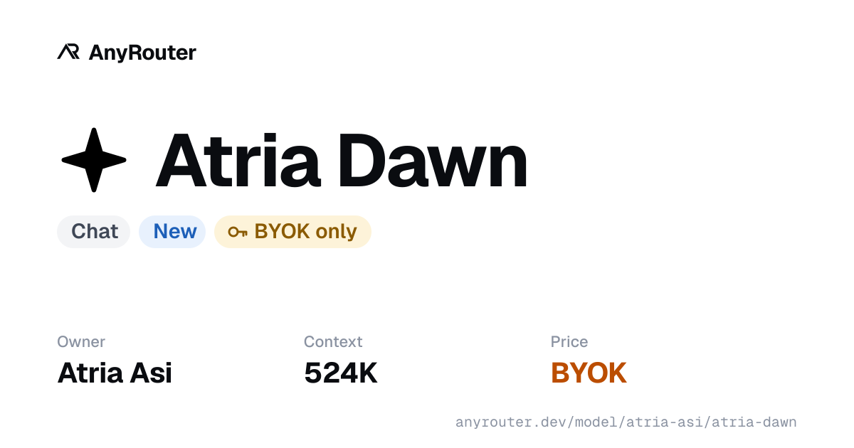 Atria Dawn share card