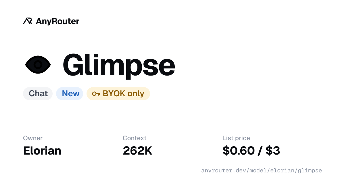Glimpse share card