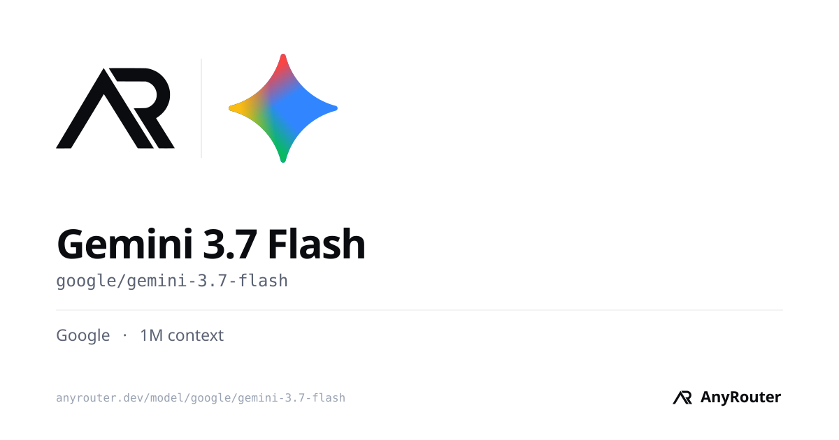 Gemini 3.7 Flash share card