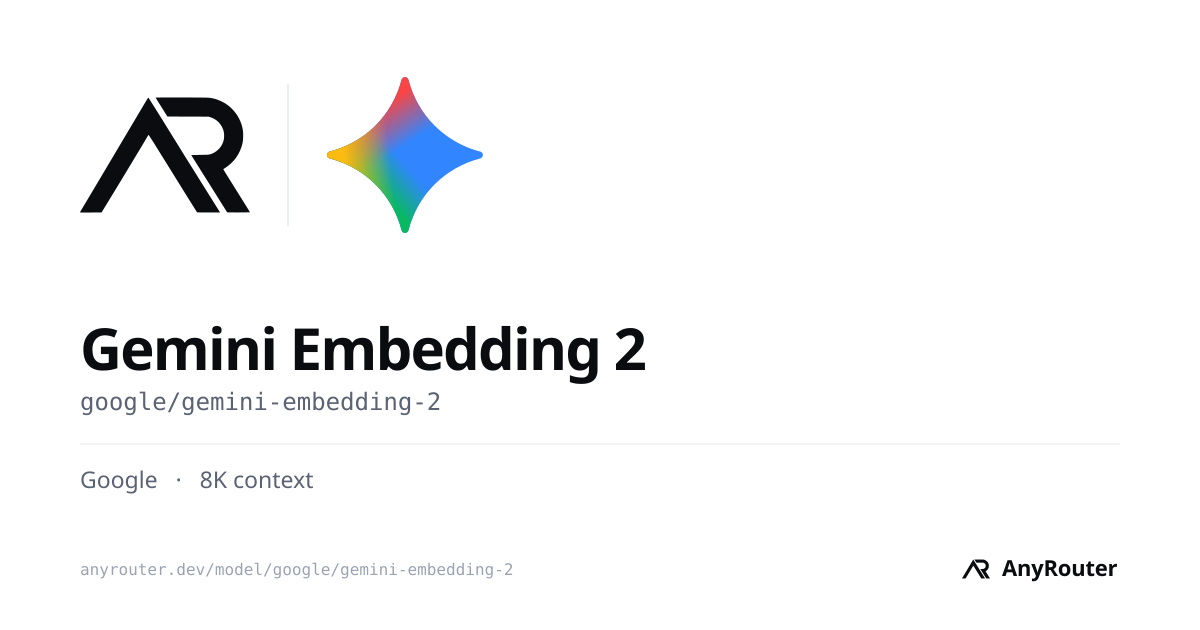 Gemini Embedding 2 share card