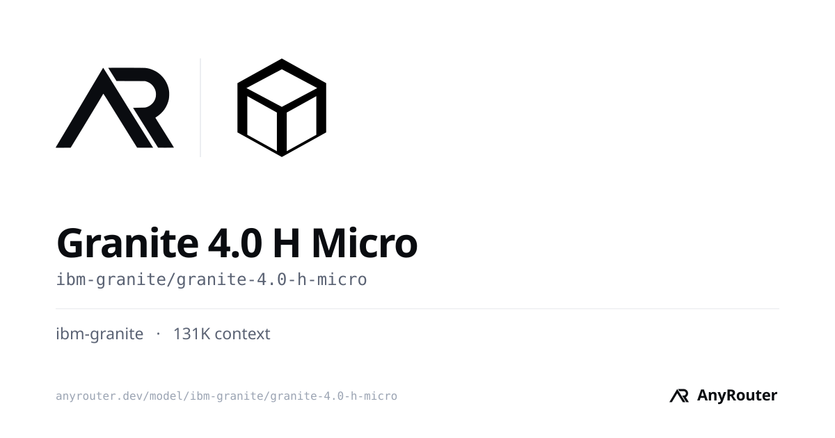 Granite 4.0 H Micro share card
