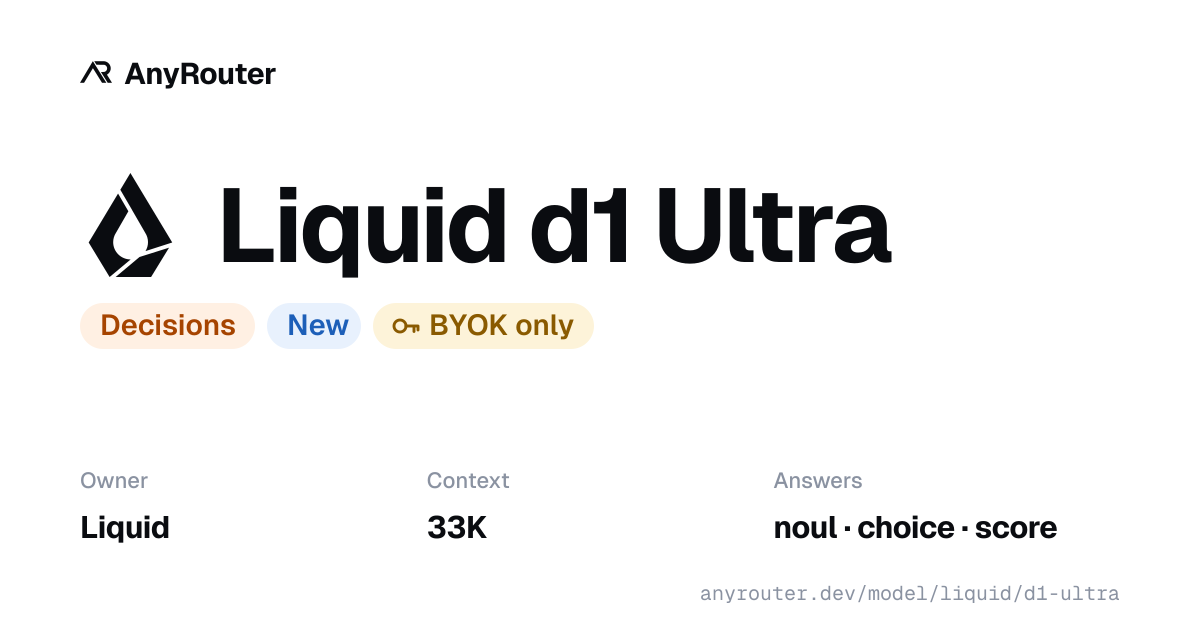 Liquid d1 Ultra share card