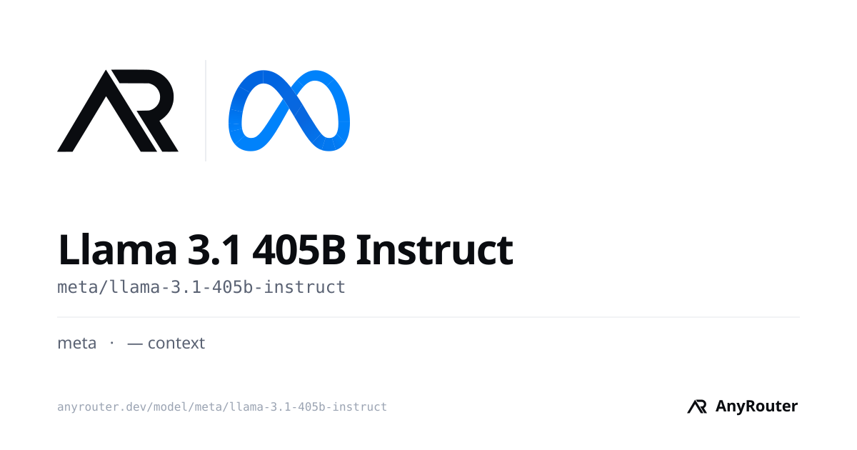 Llama 3.1 405B Instruct share card