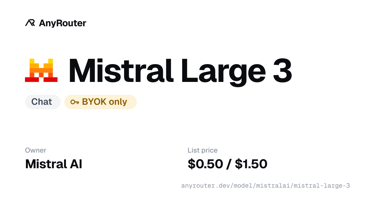 Mistral Large 3 share card