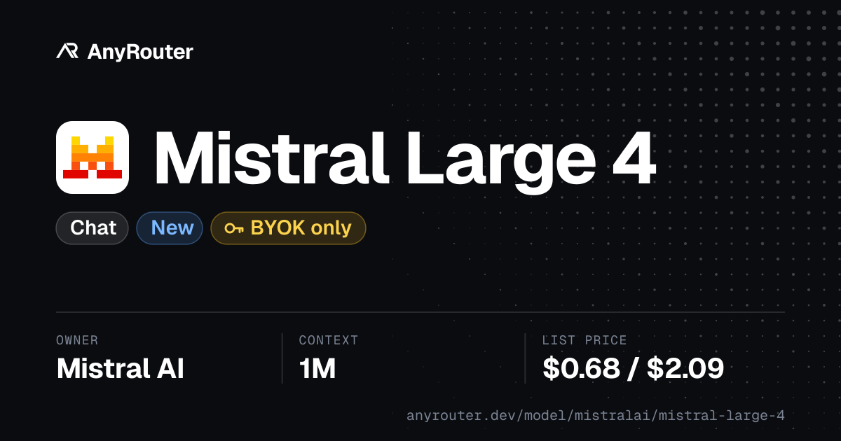 Mistral Large 4 share card