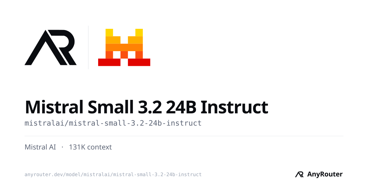 Mistral Small 3.2 24B Instruct share card