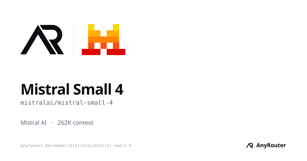 Mistral Small 4 share card