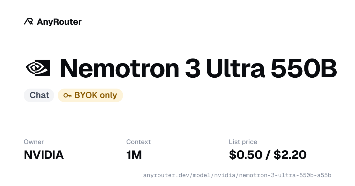 Nemotron 3 Ultra 550B share card