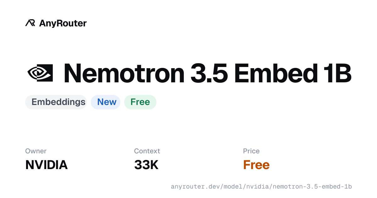Nemotron 3.5 Embed 1B share card
