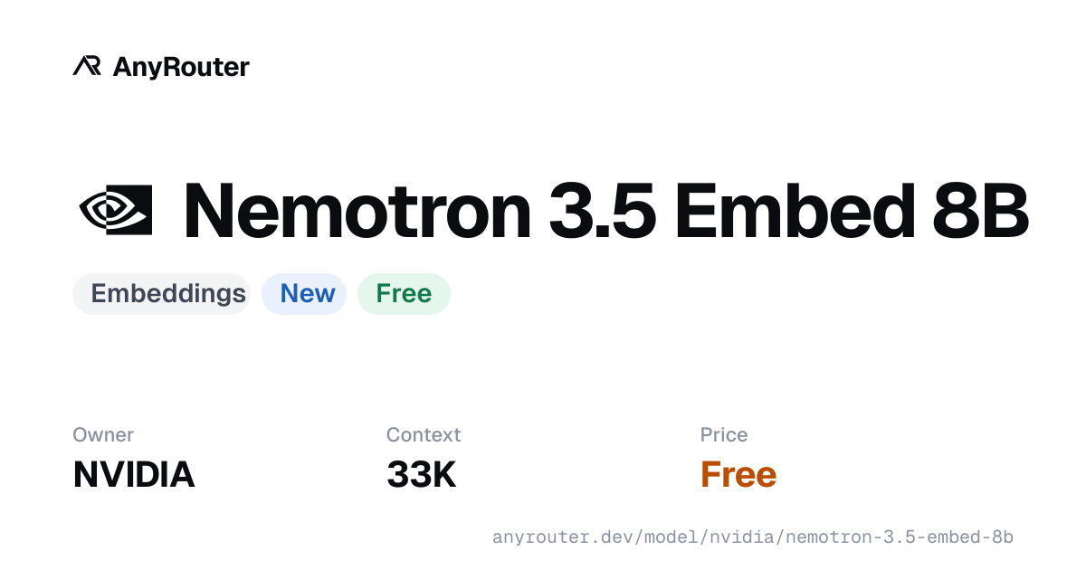 Nemotron 3.5 Embed 8B share card