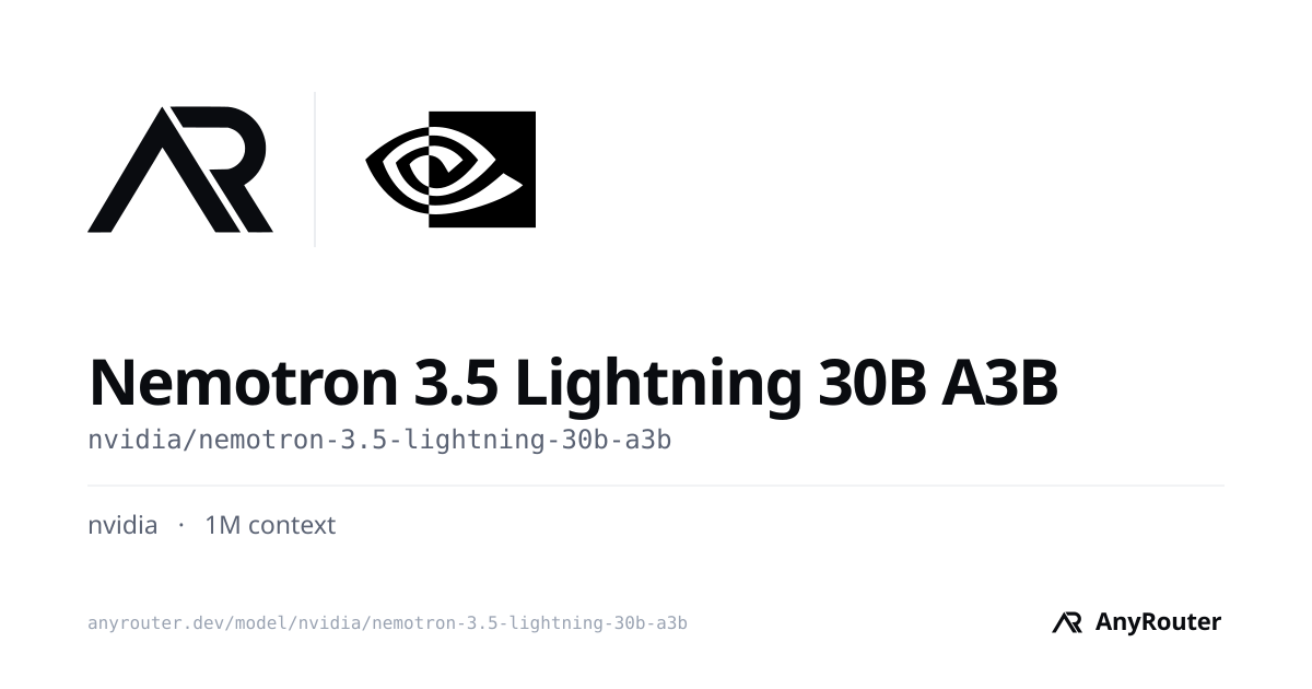 Nemotron 3.5 Lightning 30B A3B share card