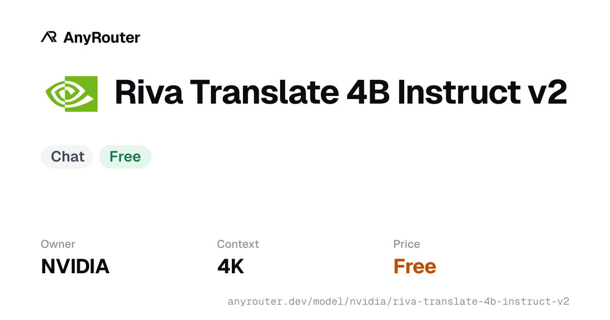 Riva Translate 4B Instruct v2 share card