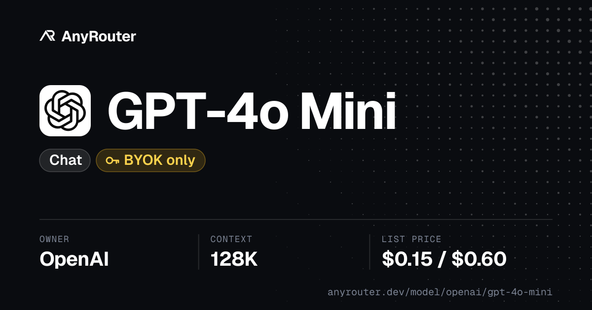 GPT-4o Mini share card