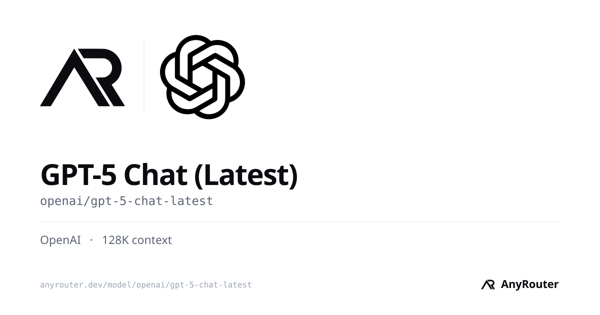 GPT-5 Chat (Latest) share card