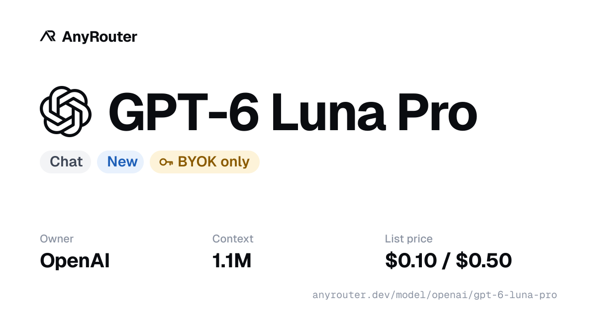 GPT-6 Luna Pro share card