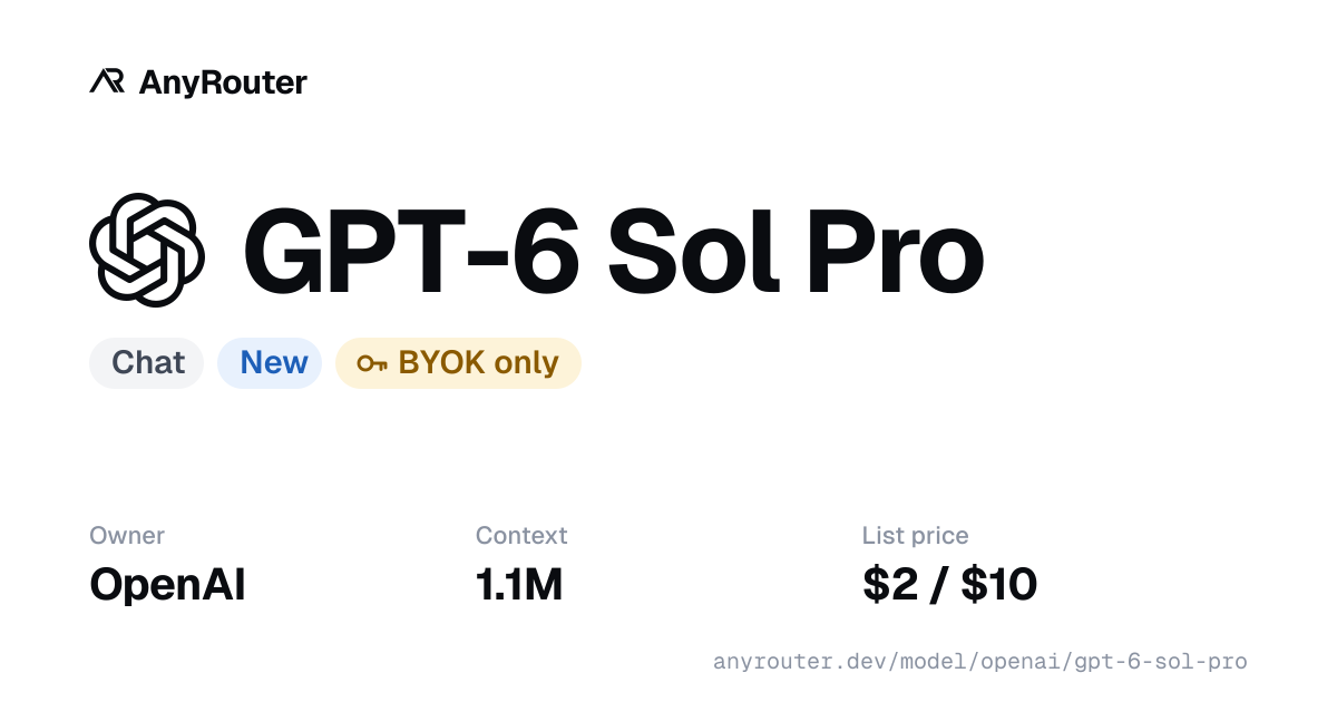GPT-6 Sol Pro share card