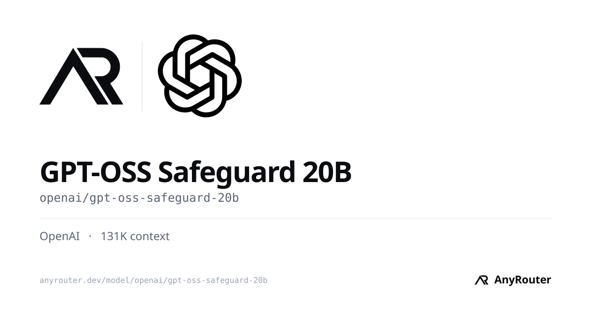 GPT-OSS Safeguard 20B share card