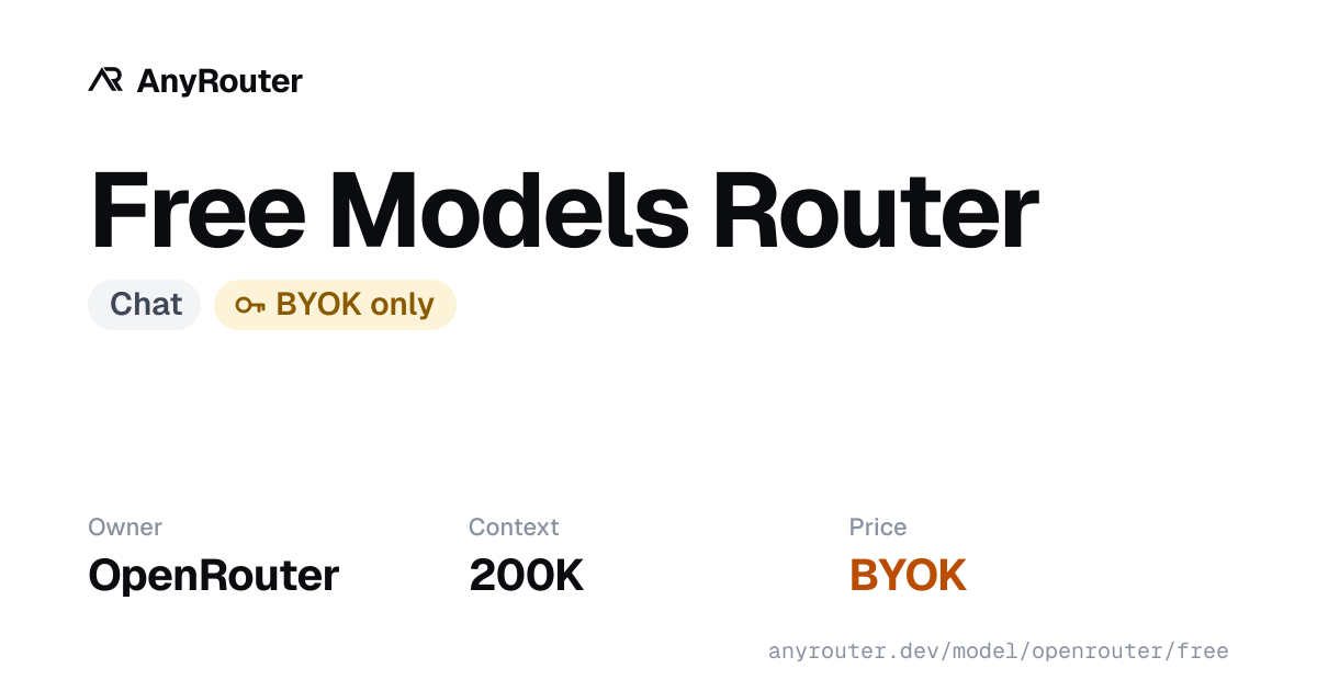 Free Models Router share card