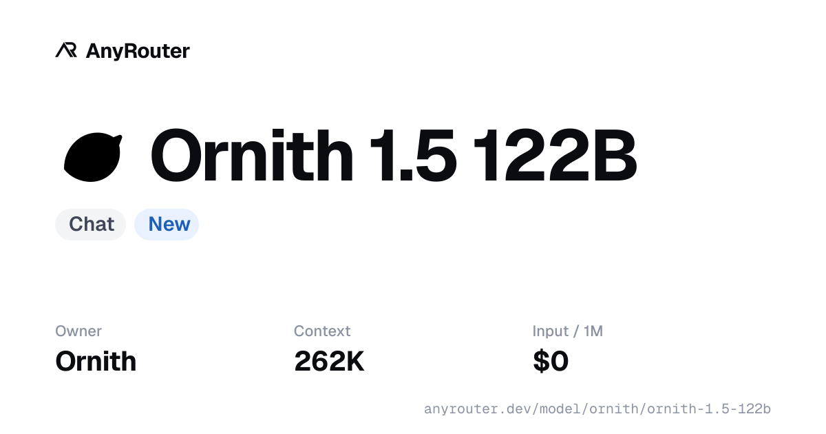 Ornith 1.5 122B share card