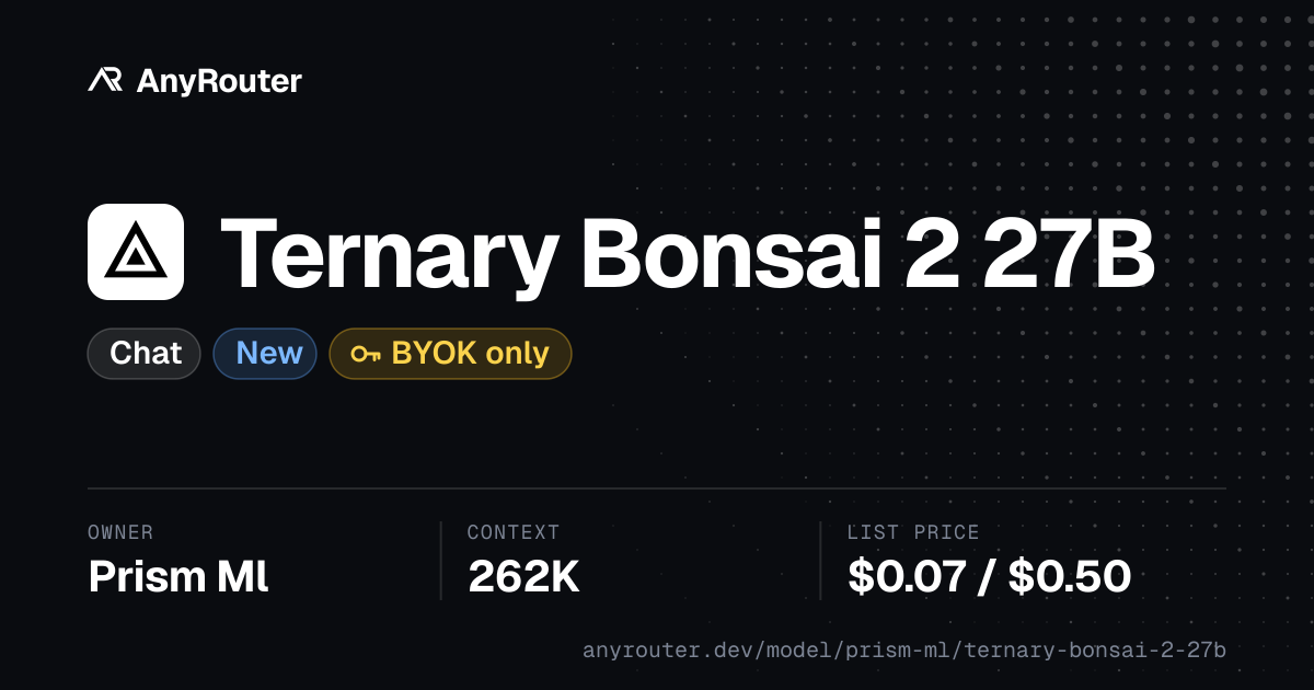 Ternary Bonsai 2 27B share card