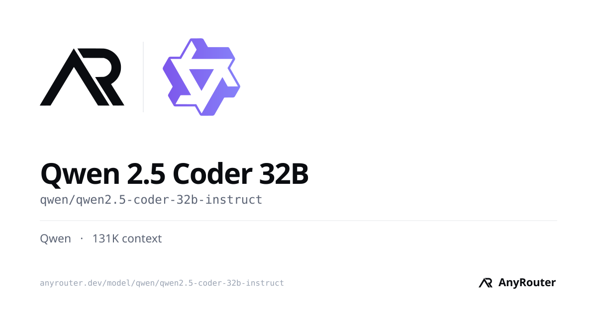 Qwen 2.5 Coder 32B share card
