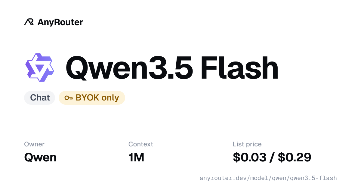 Qwen3.5 Flash share card