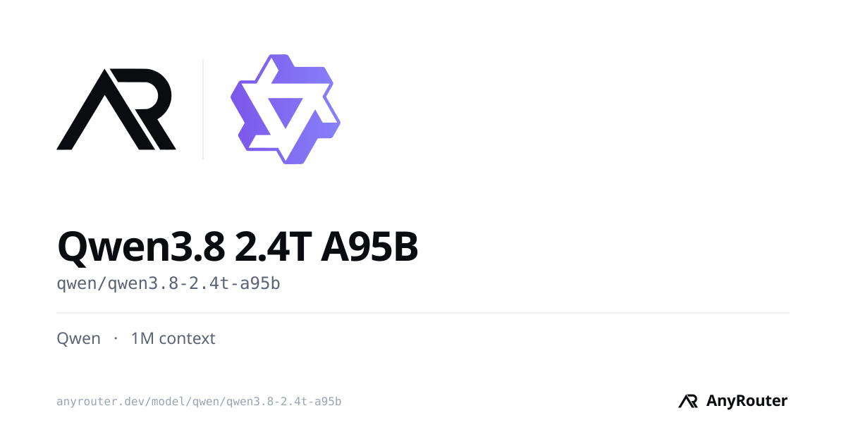 Qwen3.8 2.4T A95B share card