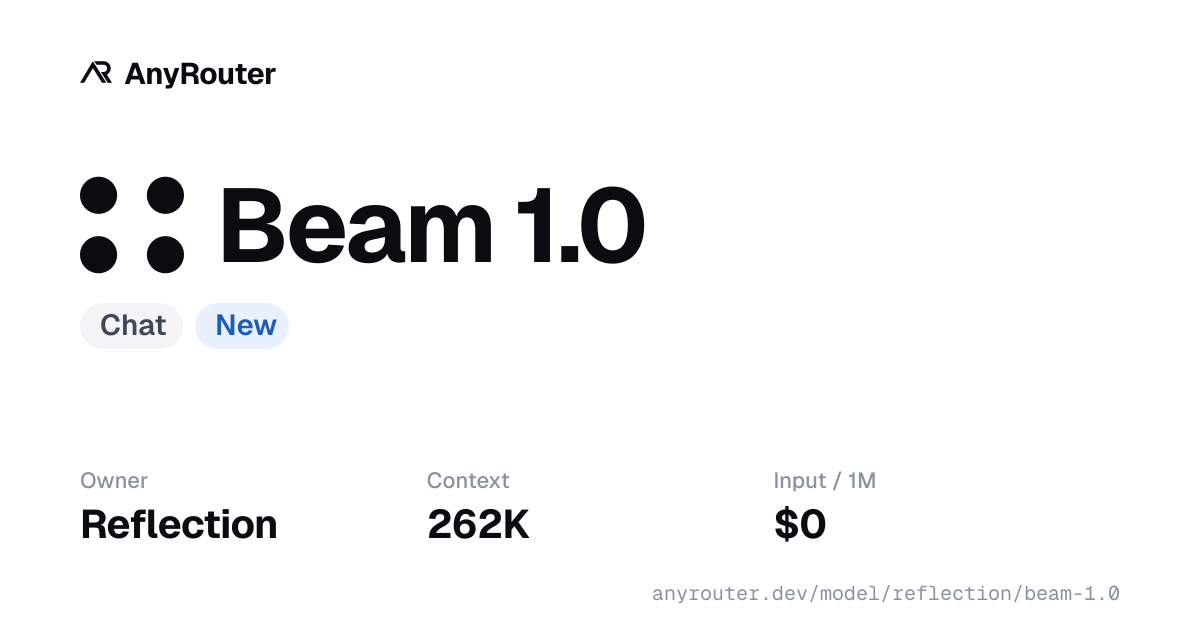 Beam 1.0 share card