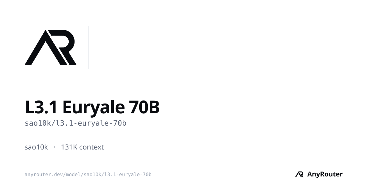 L3.1 Euryale 70B share card