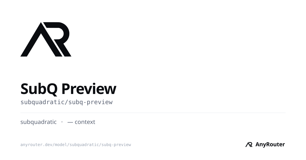 SubQ Preview share card