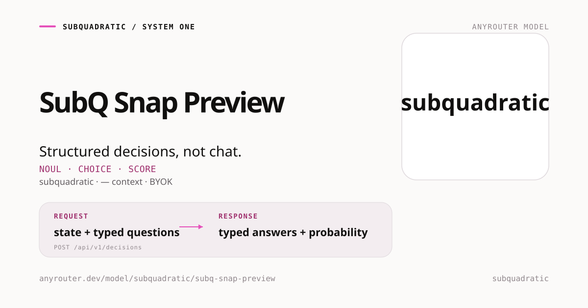 SubQ Snap Preview share card