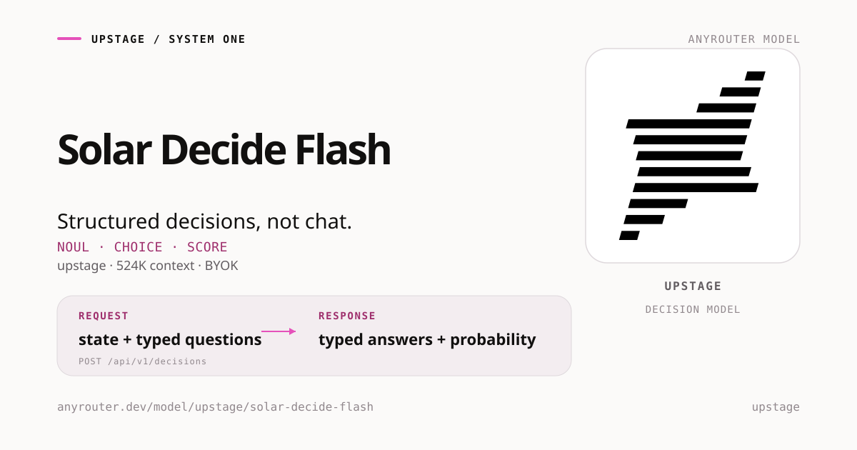 Solar Decide Flash share card