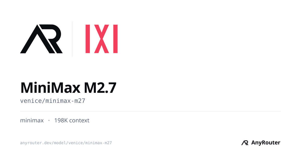 MiniMax M2.7 share card