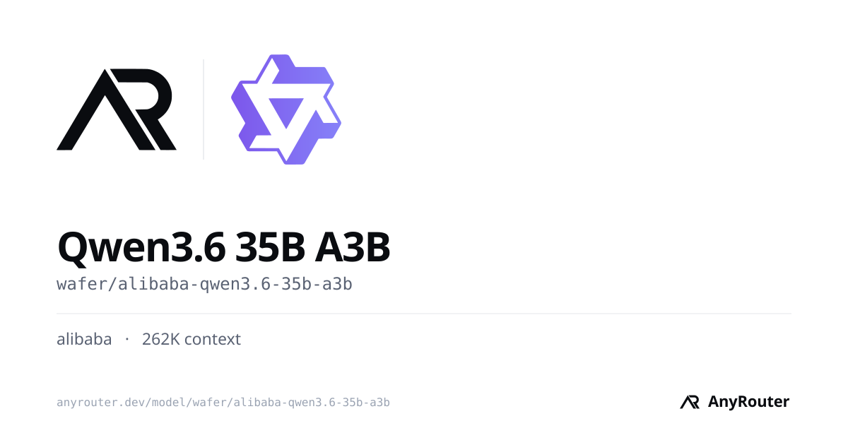 Qwen3.6 35B A3B share card
