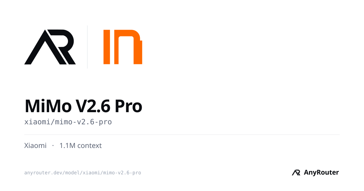 MiMo V2.6 Pro share card