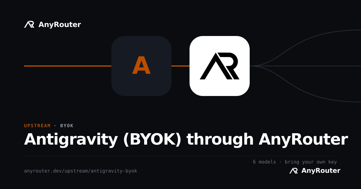 Antigravity (BYOK) upstream share card
