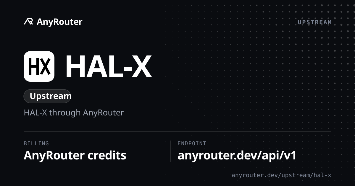 HAL-X upstream share card