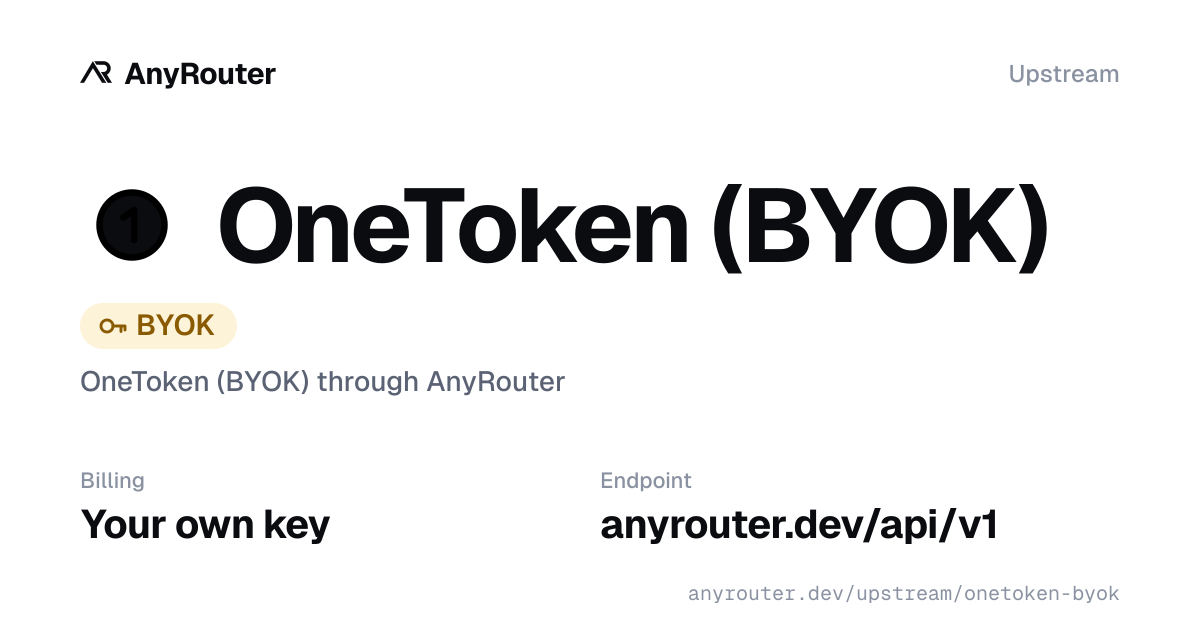 OneToken upstream share card