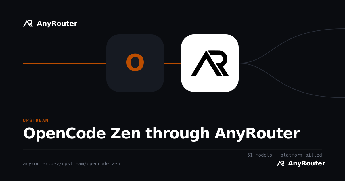 OpenCode Zen upstream share card