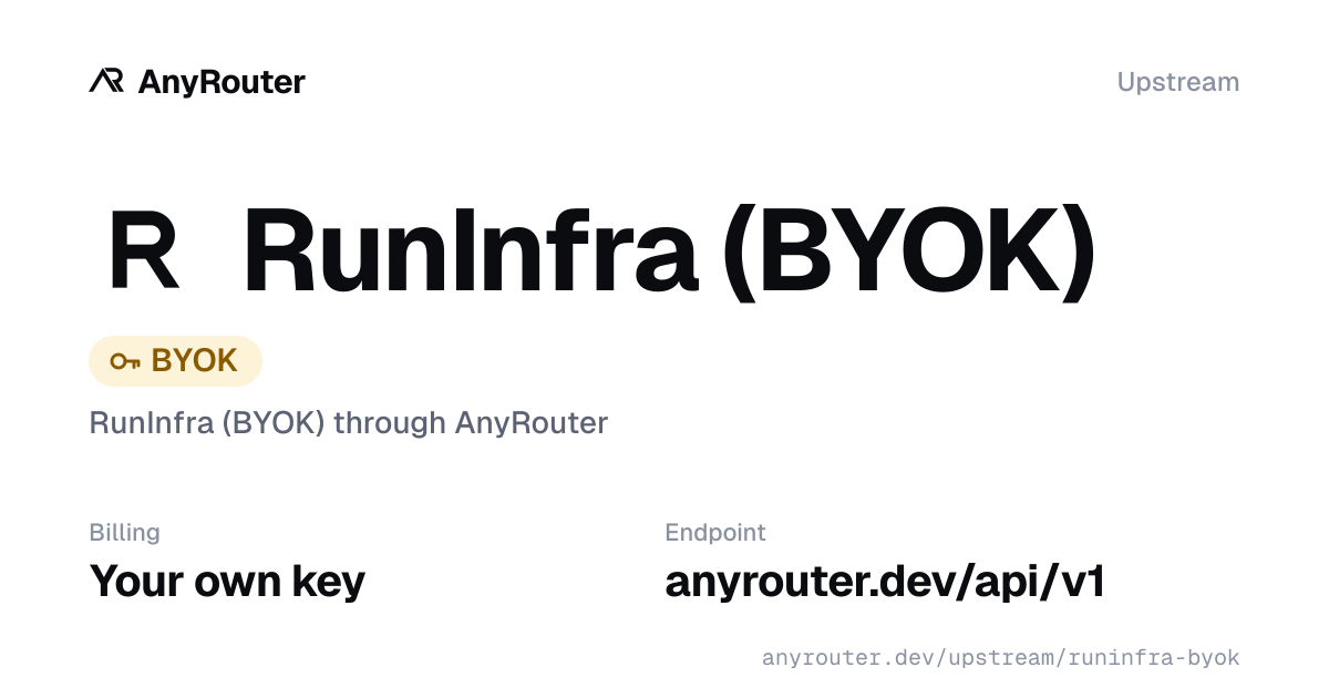 RunInfra upstream share card